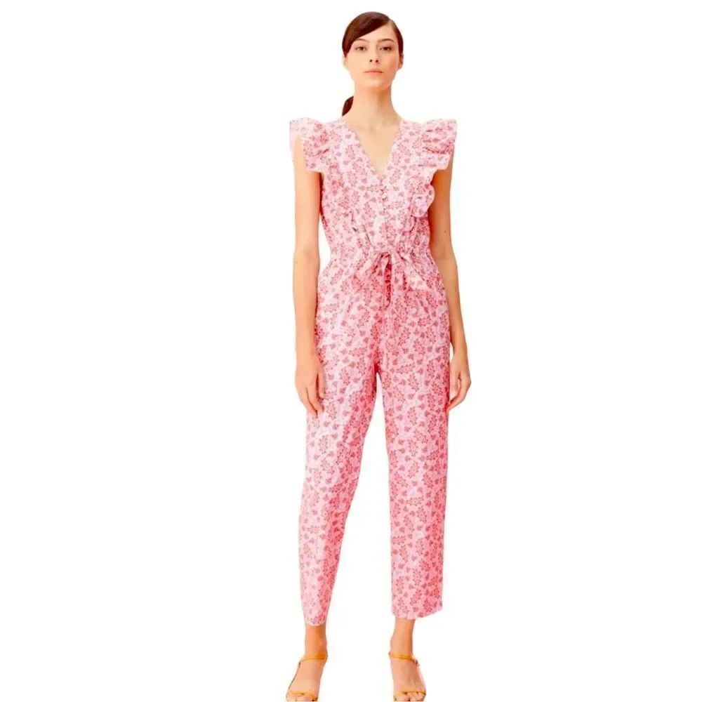 Rebecca Taylor La Vie Floral Jumpsuit Size XL